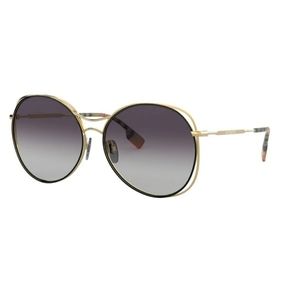 NWT Burberry BE3105 Sunglasses, Gold/Blk